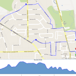 Blueberry Festival Course Map with Elevation Profile